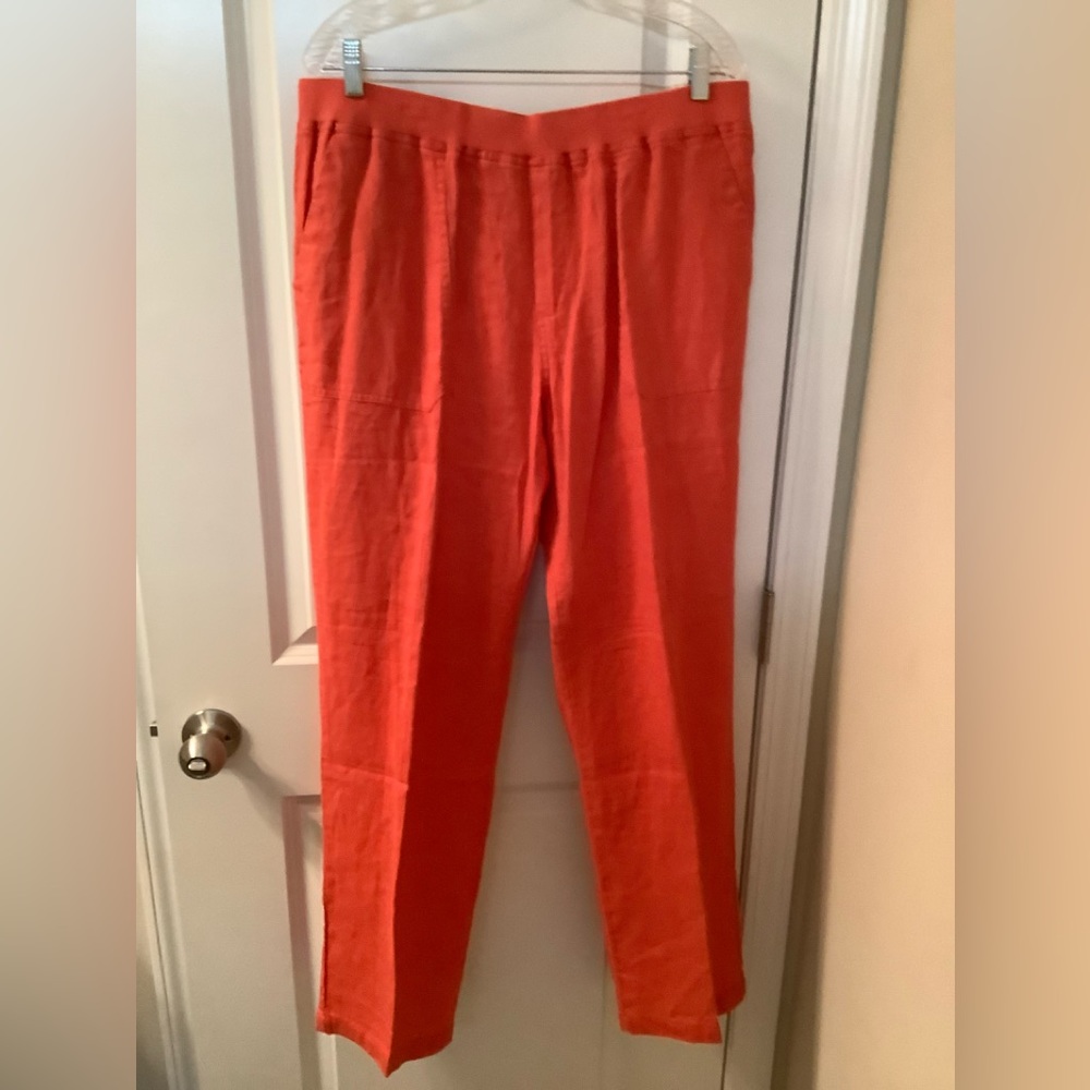 Coldwater Creek 100% linen pants, no tags, but never worn, 2 front pockets,Sz 16